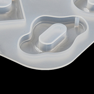 Rhombus Round Oval DIY Pendant Silicone Molds DIY-E072-04E-1