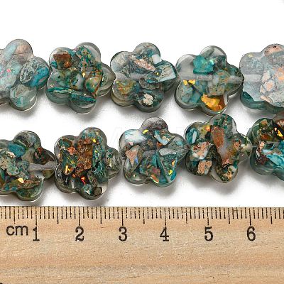 Dyed Natural Imperial Jasper with Resin Beads Strands G-G083-G01-01-1