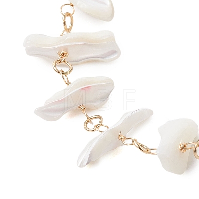 Natural Trochid Shell Beads Anklets AJEW-AN00618-1