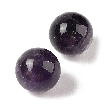 Natural Amethyst No Hole Sphere Beads G-K353-04C-03-1