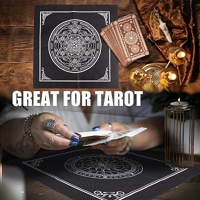 2 Sheets 2 Style Non-Woven Fabric Tarot Tablecloth for Divination AJEW-CN0001-61B-1