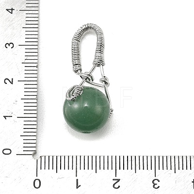 Natural & Synthetic Mixed Stone Ball Pendants G-D102-04P-1