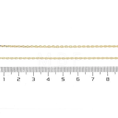 Brass Cable Chain Necklaces for Women Men KK-B129-30G-1