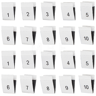 400Pcs 10 Styles Polyester Size Labels for Clothing DIY-CY0003-95-1