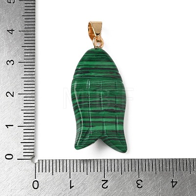 Synthetic Malachite & Synthetic Turquoise Carved Pendants G-Z084-01G-03-1