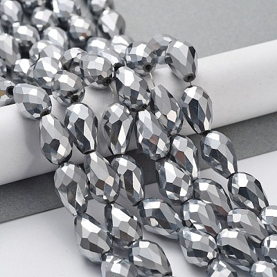 Electroplate Glass Beads Strands GS013-33-1