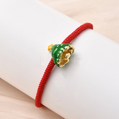 Christmas Nylon Cord Bracelets BJEW-L715-02G-03-1