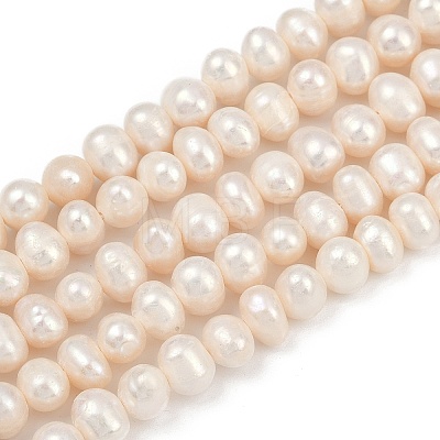 Natural Cultured Freshwater Pearl Beads Strands PEAR-I007-07Y-06A-1