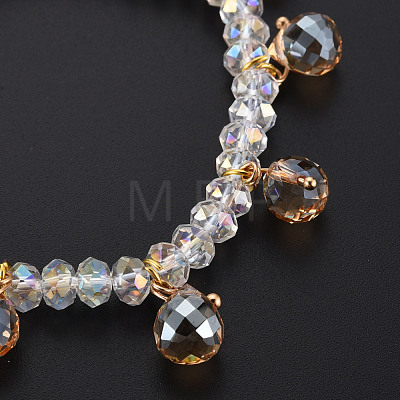Faceted Glass Beads Stretch Bracelets BJEW-Q997-004-RS-1