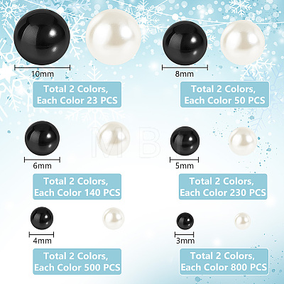   3492Pcs 12 Styles   Imitation Pearl Acrylic Beads OACR-PH0004-13-1