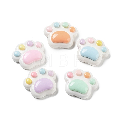 Opaque Resin Cabochons RESI-G084-06-1