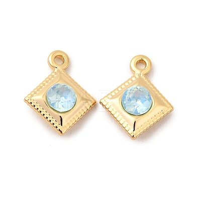Brass Glass Charms KK-P340-08G-01-1