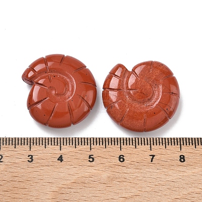 Natural Red Jasper Conch Display Decorations DJEW-D303-01I-1