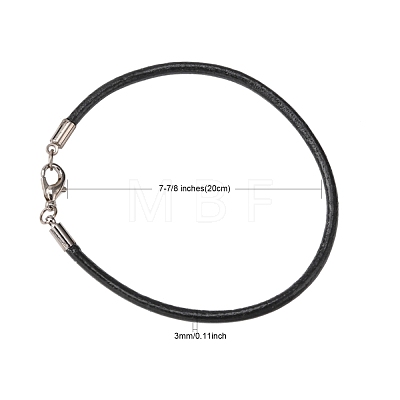 Cowhide Leather Cord Bracelet Making X-AJEW-JB00016-03-1