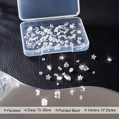 Craftdady 7 Style Cubic Zirconia Cabochons ZIRC-CD0001-07-1