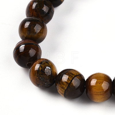 Natural Tiger Eye Beads Stretch Bracelets BJEW-T022-04F-1