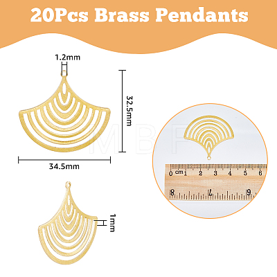 20Pcs Brass Pendants KK-DC0002-24-1