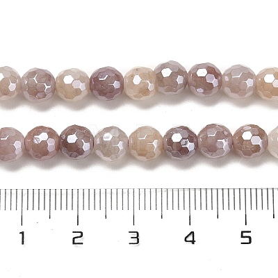 Electroplated Natural Quartz Round Beads Strands G-L598-A06-02-1