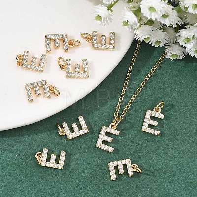 SHEGRACE Brass Micro Pave Clear Cubic Zirconia Pendants XGRQ29248-394G-E-1