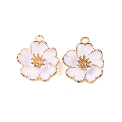 Light Gold Plated Alloy Enamel Pendants ENAM-Z017-14KCG-06-1