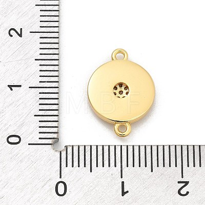 Brass Micro Pave Clear Cubic Zirconia Connector Charms KK-M303-04G-05-1