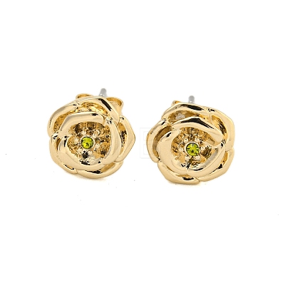 Brass Micro Pave Cubic Zirconia Ear Studs EJEW-P283-01G-08-1