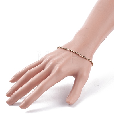 Glass Round Beaded Stretch Bracelet for Women BJEW-JB07911-02-1