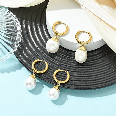 2 Pairs 202 Stainless Steel Hoop Dangle Earrings EJEW-JE07174-1