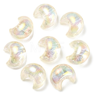 50Pcs UV Plating Transparent Acrylic Beads PACR-CJ0001-25-1