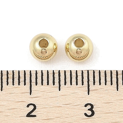 Rack Plating Brass Round Beads KK-A235-01G-04-1