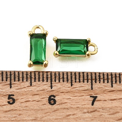 Brass Glass Pendants KK-Z156-02G-02-1