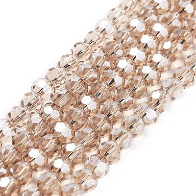 Electroplate Transparent Glass Beads Strands LS-EGLA-A035-T6mm-A22-1