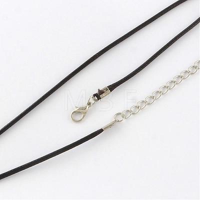 Waxed Cotton Cord Necklace Making MAK-S032-2mm-113-1