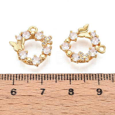 Brass Micro Pave Cubic Zirconia Pendants KK-N263-78B-G-1