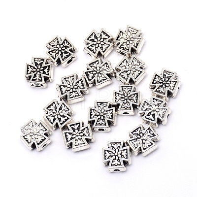 Tibetan Style Alloy Beads TIBEB-TAC0001-02AS-RS-1