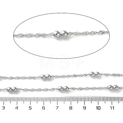 304 Stainless Steel Chains with Beads CHS-F020-09P-1