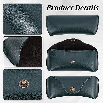 1Pc Imitation Leather Glasses Cases AJEW-CN0001-44A-1