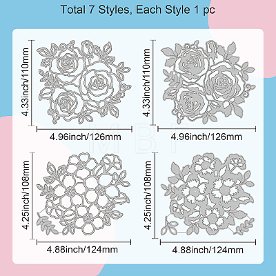 Carbon Steel Cutting Dies Stencils DIY-WH0309-1295-1