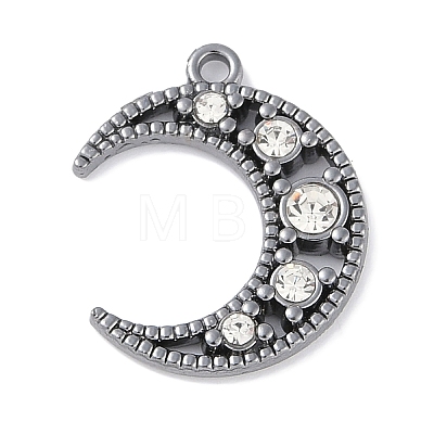 Rack Plating Alloy Rhinestone Pendants PALLOY-F018-20B-1