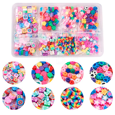 320Pcs 8 Styles Handmade Polymer Clay Beads CLAY-TA0001-15-1