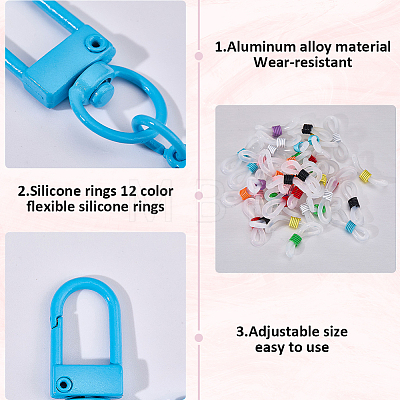 Alloy Swivel Clasps Lanyard Snap Hook FIND-SC0022-90-1