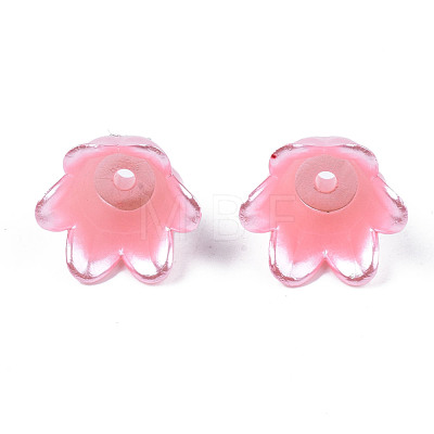 Spray Paint ABS Plastic Imitation Pearl Beads MACR-N013-001C-1