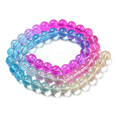 Dyed & Heated Synthetic Quartz Beads Strands G-P502-01B-04-1