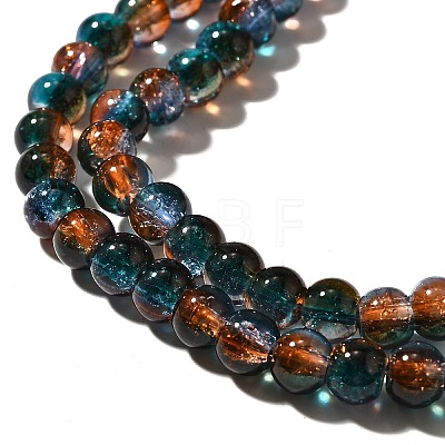 Crackle Glass Beads Strands X-CCG-C002-8mm-08-1