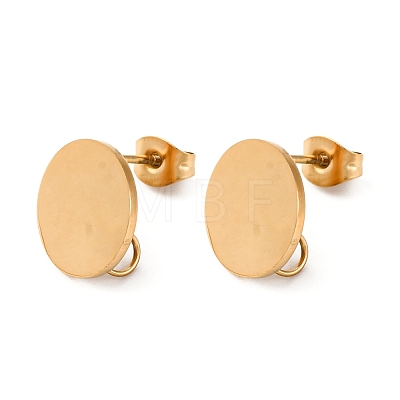 304 Stainless Steel Stud Earring Findings STAS-D371-02G-01-1
