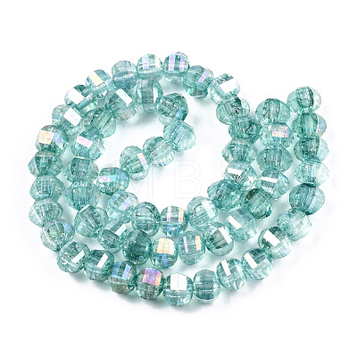 Transparent Electroplate Glass Beads Strands EGLA-N006-078C-1