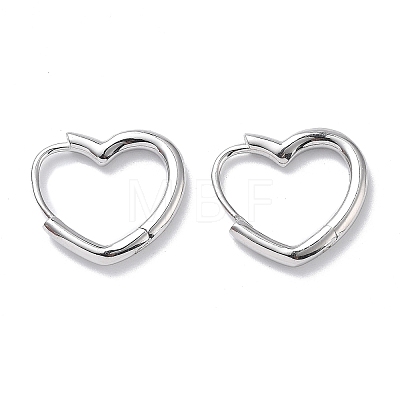 925 Sterling Silver Hoop Earrings EJEW-R001-01S-1