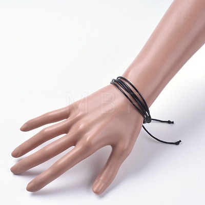 Adjustable Unisex Cowhide Leather Cord Bracelets BJEW-JB04781-1