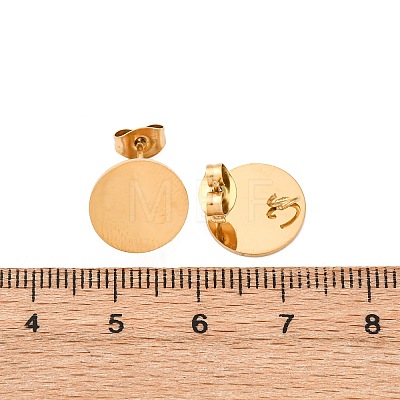 304 Stainless Steel Stud Earring Findings STAS-D371-02G-01-1