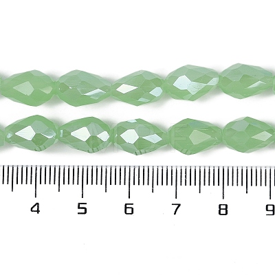 Opaque Solid Color Electroplate Glass Beads Strands EGLA-N013-J6mm-B04-1